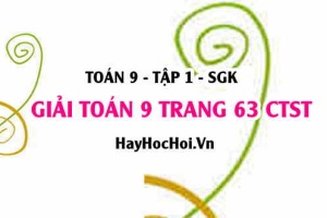 Giải Toán 9 trang 63 tập 1 Chân trời sáng tạo SGK